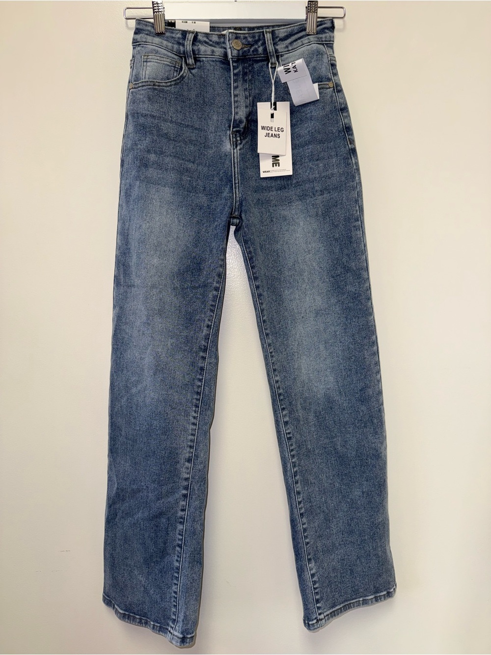 NWT Katch Me (XS) Brand New Wide Leg Blue Denim Jeans